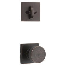Kwikset 966PSKSQT-11P.UNIV Pismo Knob with Square Rose Interior Single Cylinder Handleset Trim for Both 800 and 687 Series Handlesets Venetian Bronze Finish.