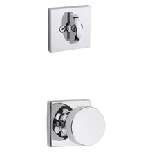 Kwikset 966PSKSQT-26.UNIV Pismo Knob with Square Rose Interior Single Cylinder Handleset Trim for Both 800 and 687 Series Handlesets Bright Chrome Finish.