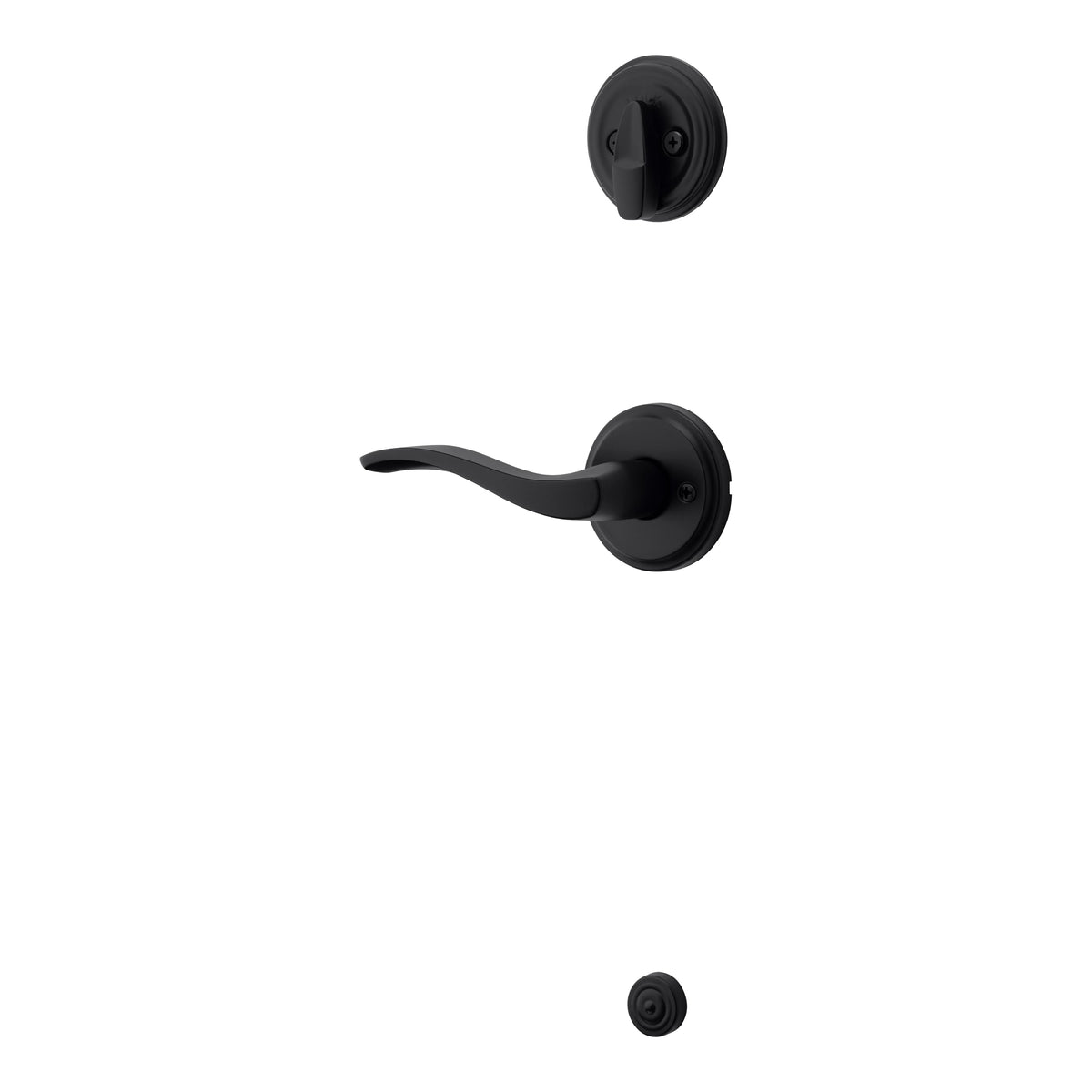 Kwikset 966SELLH-514.UNIV Left Hand Sedona Lever Interior Single Cylinder Handleset Trim for Both 800 and 687 Series Handlesets Matte Black Finish.