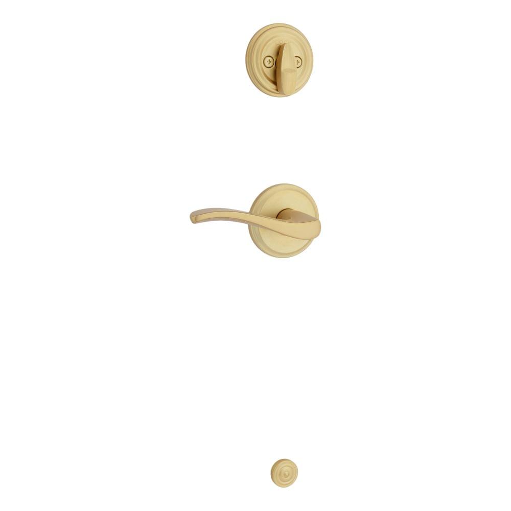 Kwikset 966SELRH-4.UNIV Right Hand Sedona Lever Interior Single Cylinder Handleset Trim for Both 800 and 687 Series Handlesets Satin Brass Finish.
