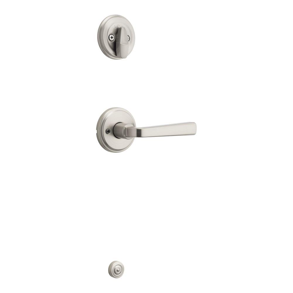 Kwikset 966TDL-15.UNIV Trafford Lever Interior Single Cylinder Handleset Trim for Both 800 and 687 Series Handlesets Satin Nickel Finish.