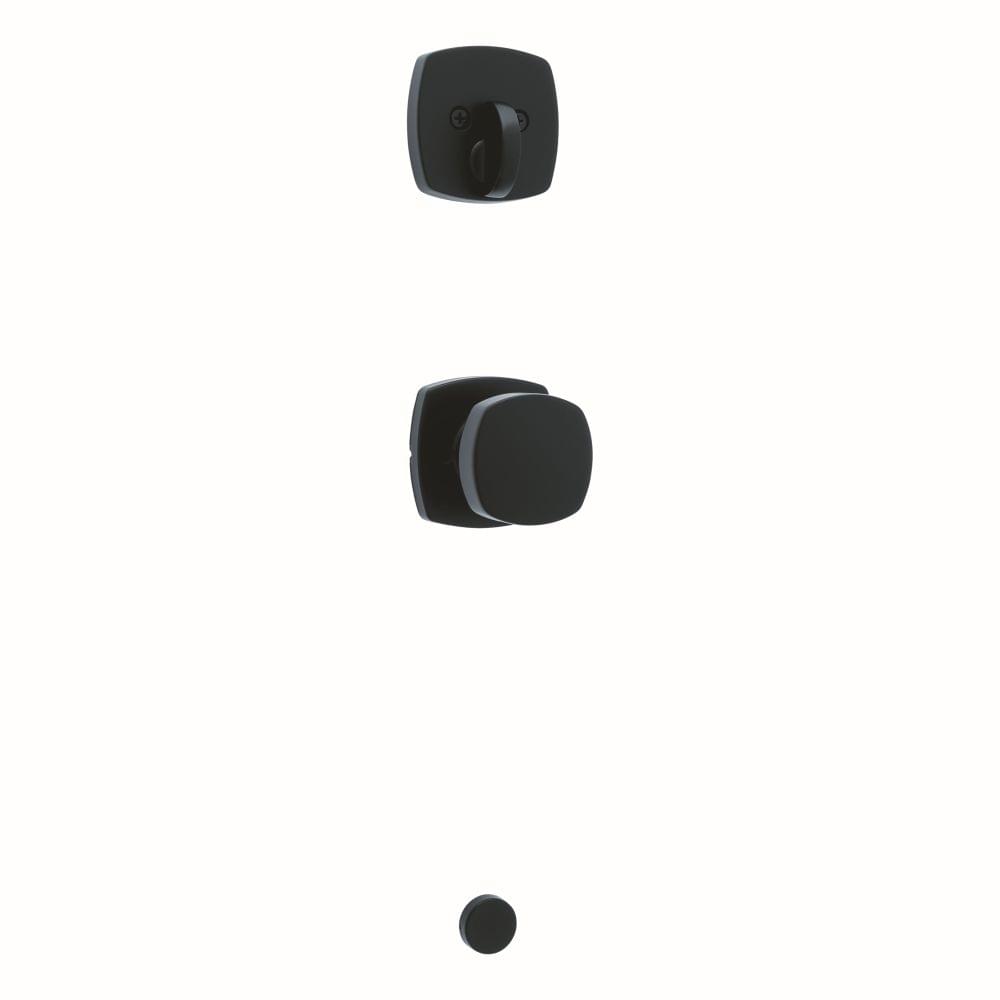 Kwikset 971AYKMDT-514 Single Cylinder Interior Arroyo Knob with Midtown Rose Trim Matte Black Finish.