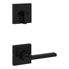Kwikset 971CSLSQT-514 Single Cylinder Interior Casey Lever Trim with Square Rose Matte Black Finish.