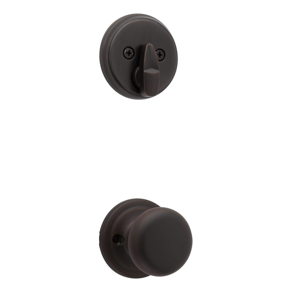 Kwikset 971H-11P Single Cylinder Interior Hancock Knob Trim Venetian Bronze Finish.