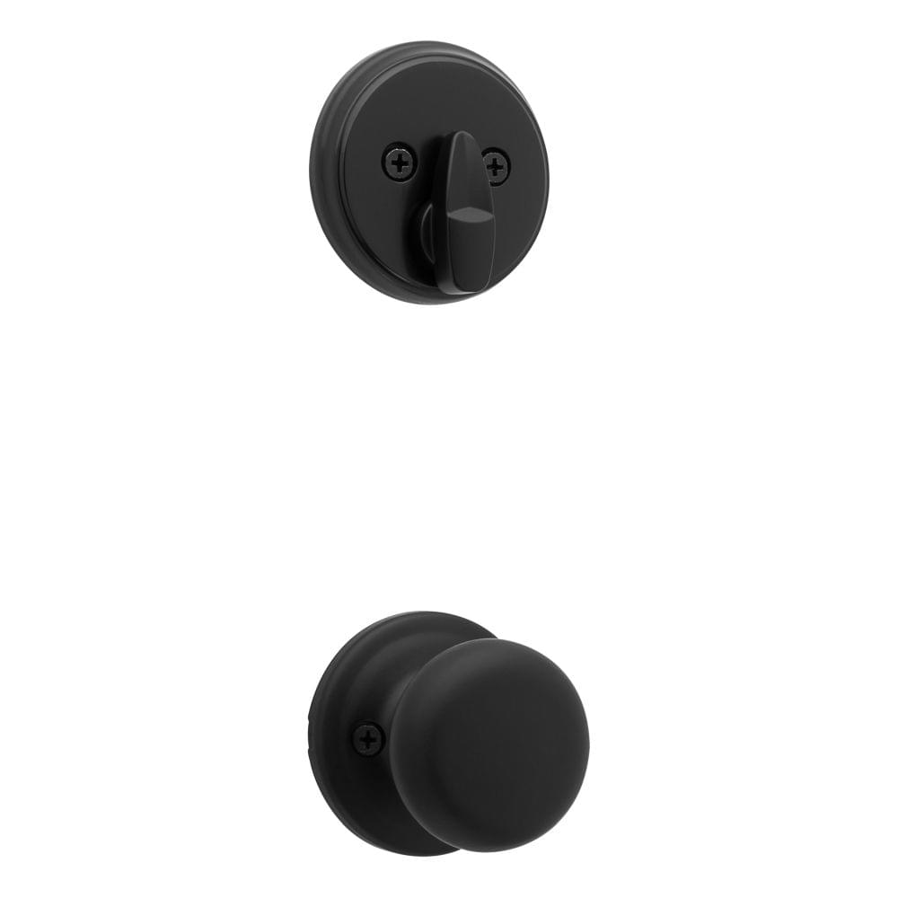 Kwikset 971H-514 Single Cylinder Interior Hancock Knob Trim Matte Black Finish.