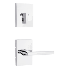 Kwikset 971HFLRCT-26 Single Cylinder Interior Halifax Lever Trim with Rectangular Rose Bright Chrome Finish.