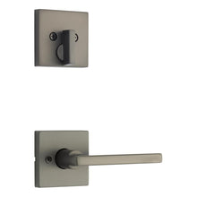 Kwikset 971HFLSQT-18G Single Cylinder Interior Halifax Lever Trim with Square Rose Gunmetal Finish.