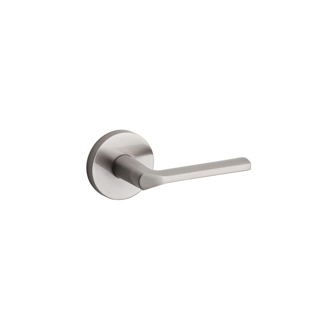 Kwikset 971LSLRDT-15 Single Cylinder Interior Lisbon Lever Trim with Round Rose Satin Nickel Finish.