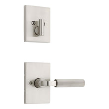 Kwikset 971MALRCT-15 Single Cylinder Interior Mirada Reeded Pattern Lever with Contemporary Rectangular Rose Trim Satin Nickel Finish.