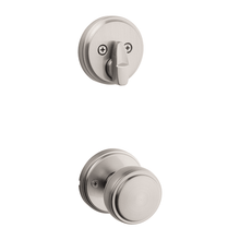 Kwikset 971SOK-15 Single Cylinder Interior Sora Knob with Traditional Round Rose Trim Satin Nickel Finish.