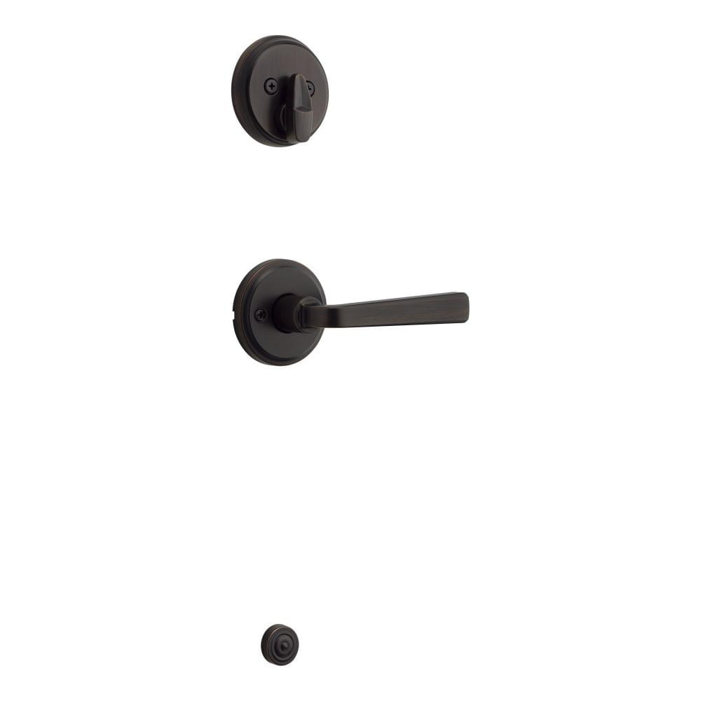 Kwikset 971TDL-11P Trafford Lever Interior Single Cylinder Handleset Trim Venetian Bronze Finish.