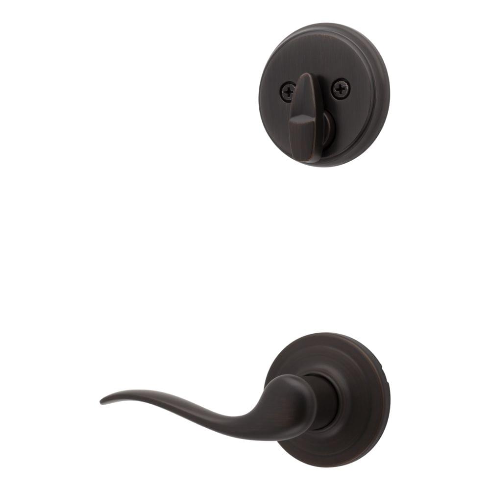 Kwikset 971TNLLH-11P Left Hand Single Cylinder Interior Tustin Lever Trim Venetian Bronze Finish.