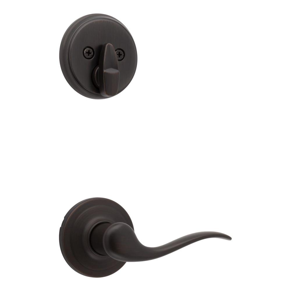 Kwikset 971TNLRH-11P Right Hand Single Cylinder Interior Tustin Lever Trim Venetian Bronze Finish.