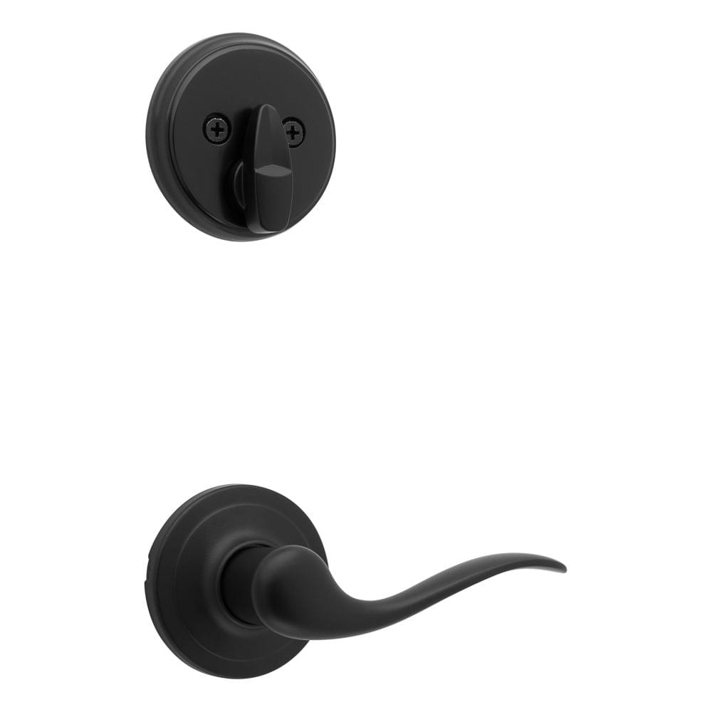 Kwikset 971TNLRH-514 Right Hand Single Cylinder Interior Tustin Lever Trim Matte Black Finish.