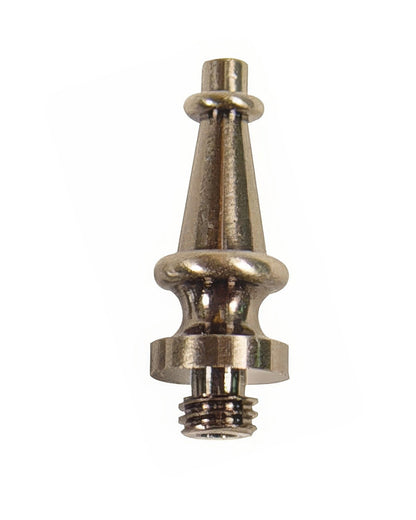 Emtek 7/16" Diameter Solid Brass Steeple Tip Finial for 4" Residential Duty Hinges.