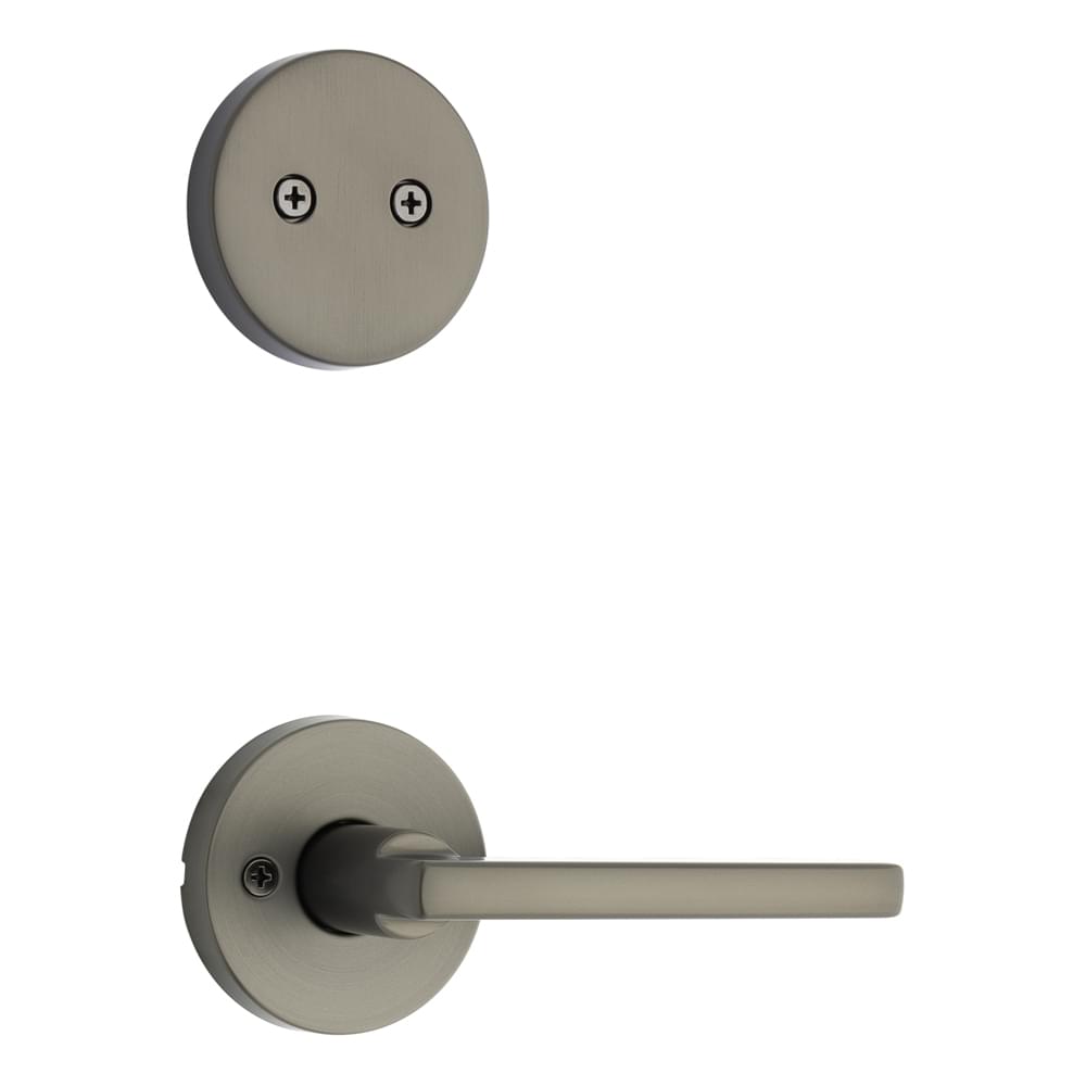 Kwikset 973HFLRDT-18G Dummy Interior Halifax Lever Trim with Round Rose Gunmetal Finish.