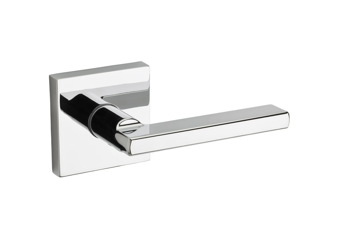 Kwikset 973HFLSQT-26 Dummy Interior Halifax Lever Trim with Square Rose Bright Chrome Finish.