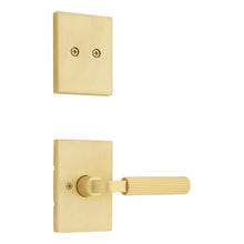 Kwikset 973MALRCT-4 Dummy Interior Mirada Reeded Pattern Lever with Contemporary Rectangular Rose Trim Satin Brass Finish.