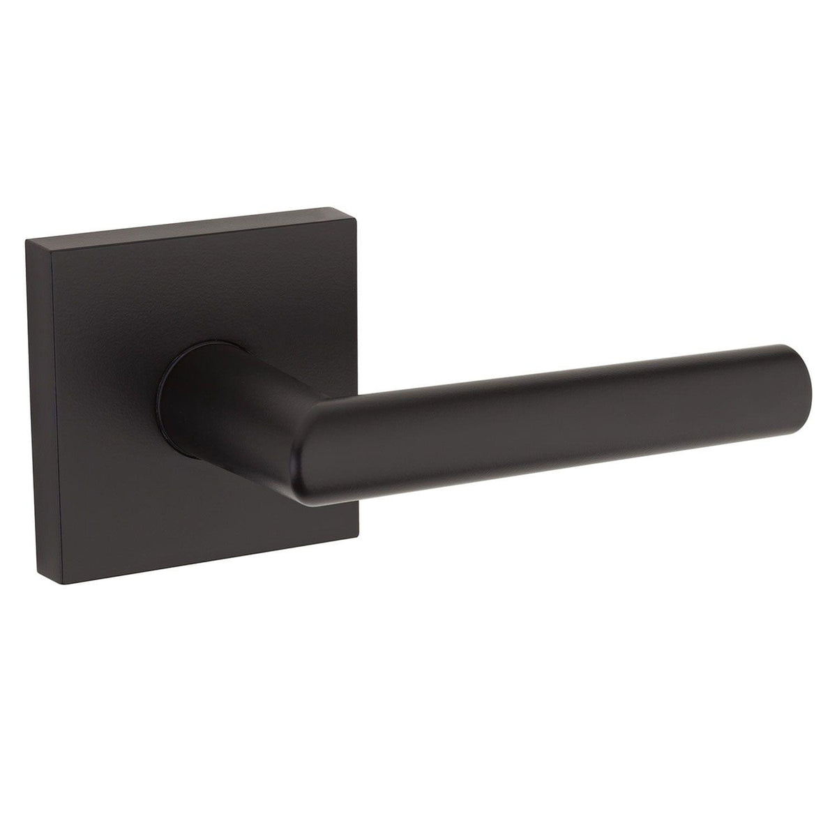 Kwikset 973MILSQT-514 Dummy Interior Milan Lever Trim with Square Rose Matte Black Finish.