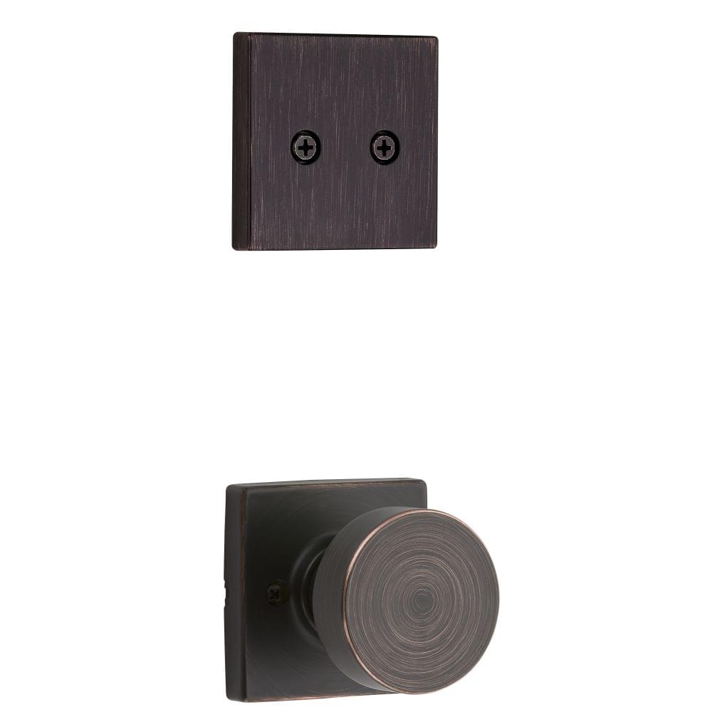 Kwikset 973PSKSQT-11P Dummy Interior Pismo Knob Trim with Square Rose Venetian Bronze Finish.