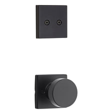 Kwikset 973PSKSQT-514 Dummy Interior Pismo Knob Trim with Square Rose Matte Black Finish.