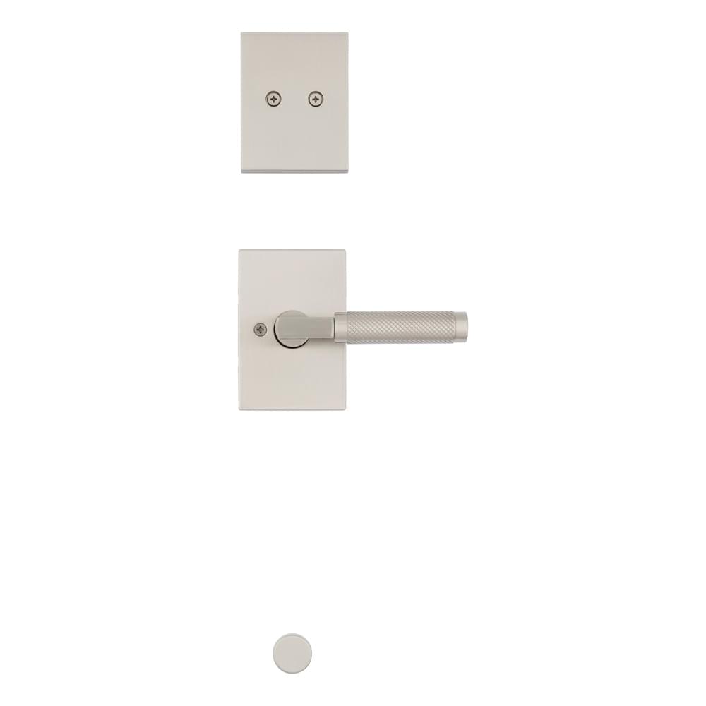 Kwikset 973PVLRCT-15 Dummy Interior Prava Lever Trim with Rectangular Rose Satin Nickel Finish.