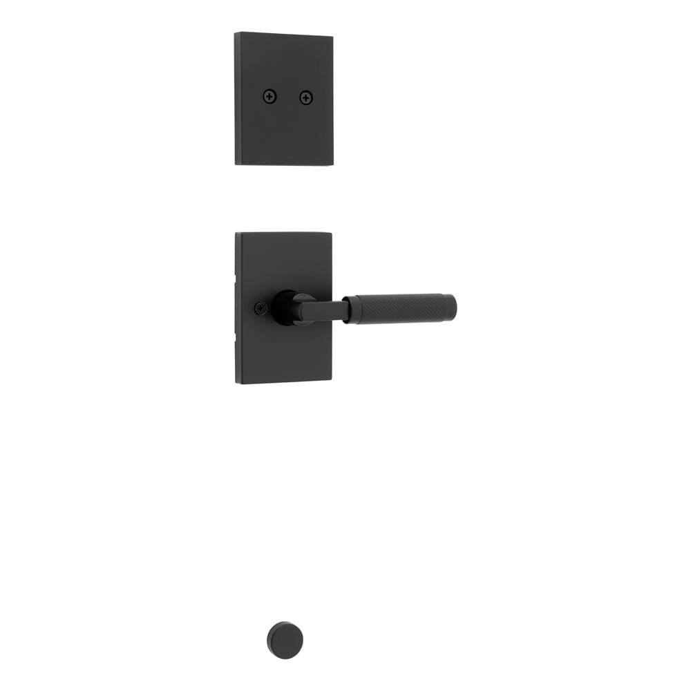 Kwikset 973PVLRCT-514 Dummy Interior Prava Lever Trim with Rectangular Rose Matte Black Finish.
