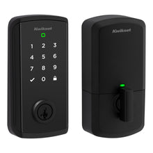 Kwikset 9800WIFITHRDTSCR-514S Halo Select Touchscreen Deadbolt with WiFi and Thread Connectivity with SmartKey and Tapered Bolt and Round Corner Adjustable Fire Latch Matte Black Finish.