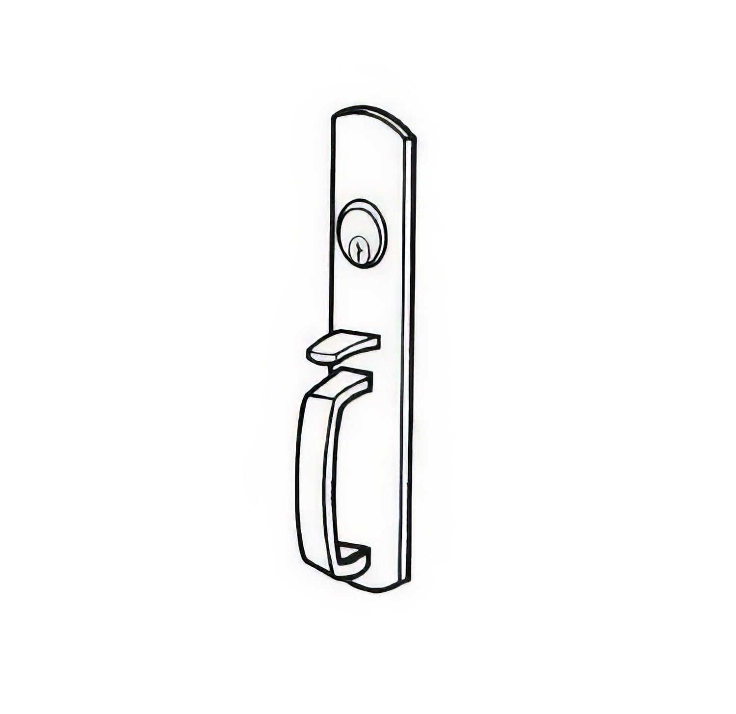 Von Duprin 990NLR Night Latch Handle Trim for 98 and 99 Series Rim Exit Device