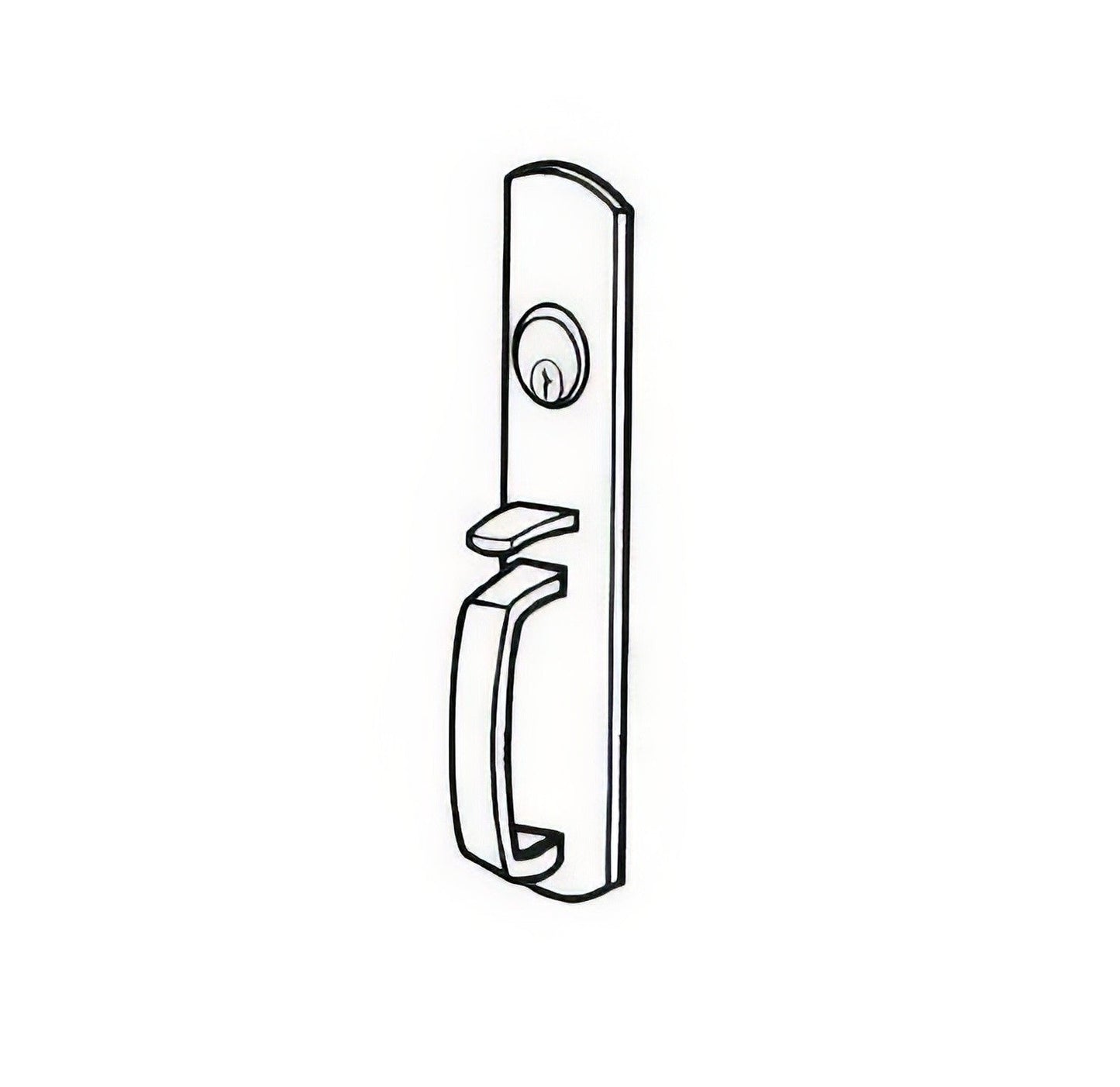 Von Duprin 990NLR Night Latch Handle Trim for 98 and 99 Series Rim Exit Device