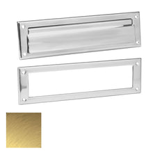 Ives 620B5 Solid Brass Magazine Mail Slot with Spring Loaded Front and Open Back Antique Brass Finish