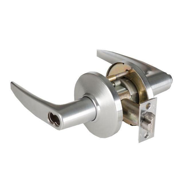 Best Access 9K37D16DS3626 9K Series 2-3/4" Backset 7 Pin Storeroom 16 Lever and D Rose with ANSI Strike Less Core