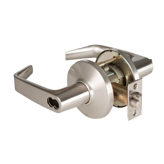 Best Access 9K37R15CS3626 9K Series 2-3/4" Backset 7 Pin Classroom 15 Lever and C Rose with ANSI Strike Less Core