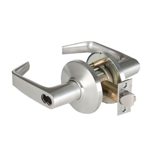 Best Access 9K37R15DS3626 9K Series 2-3/4" Backset 7 Pin Classroom 15 Lever and D Rose with ANSI Strike Less Core
