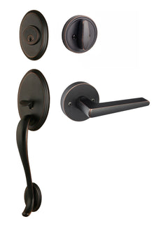 Sure-Loc AN507-BS-RD Aspen Handleset with Basel Round Handleset Trim