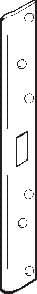 Don-Jo AST21346WH 1-3/4" x 18" Double Hole Strike for 5-1/2" and 6" Centers White Finish.
