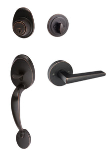 Sure-Loc AT507-BS-RD Alta Handleset with Basel Round Handleset Trim