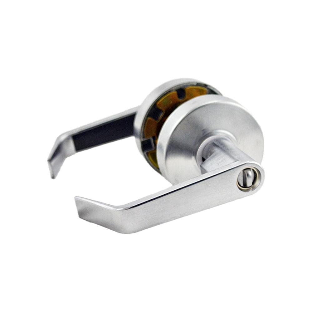 ASSA Abloy Accentra AU4607LN6262806 Office Entry Augusta Lever Grade 2 Cylindrical Lock with Schlage C Keyway Keyed Random, MCD234 Latch, and 497-114 Strike US26D (626) Satin Chrome Finish.