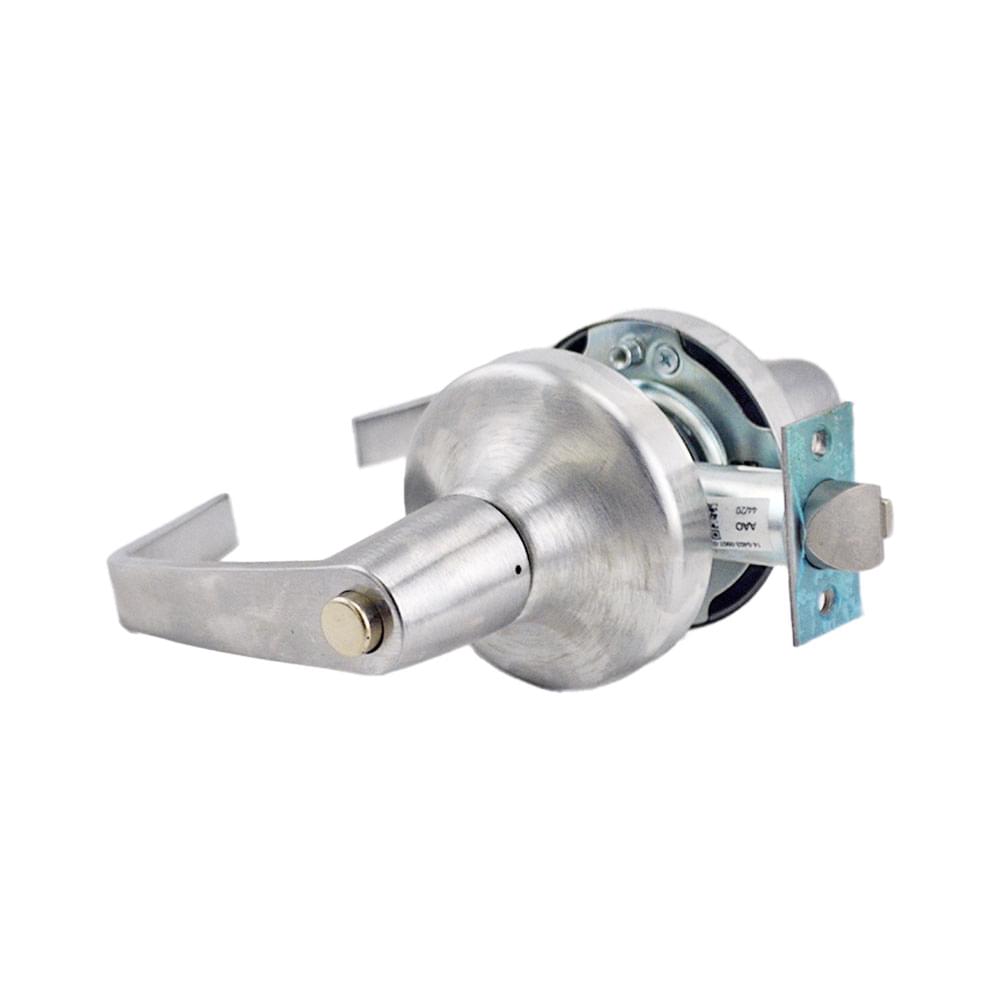 ASSA Abloy Accentra AU4704LN626280347L Entry Augusta Lever Grade 1 Cylindrical Lock with Schlage C Keyway Keyed Random, 694 Latch, and 497-114 Strike US26D (626) Satin Chrome Finish.