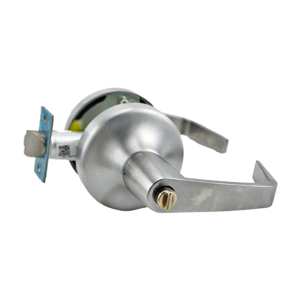 ASSA Abloy Accentra AU4707LN626280347L Office Entry Augusta Lever Grade 1 Cylindrical Lock with Schlage C Keyway, 694 Latch, and 497-114 Strike US26D (626) Satin Chrome Finish.