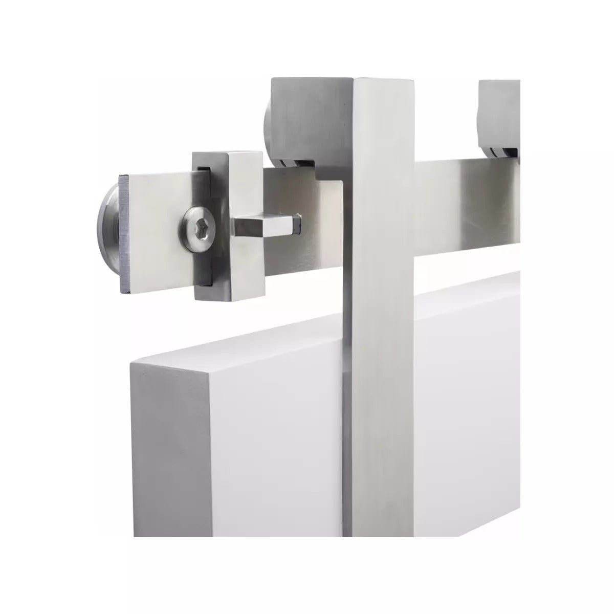 Emtek B130310 Flat Track Sliding Barn Door Hardware Kit with 10ft Track for Single Doors