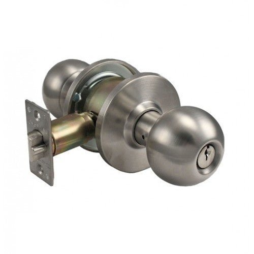 Cal-Royal BA00 Grade 2 Keyed Entry Door Knob 2-3/4" Backset