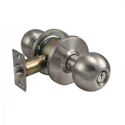 Cal-Royal BA00 Grade 2 Keyed Entry Door Knob 2-3/4" Backset