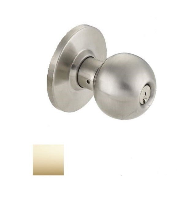 Cal-Royal BA03-3-2-3/8 Grade 2 Keyed Classroom Door Knob 2-3/8" Backset