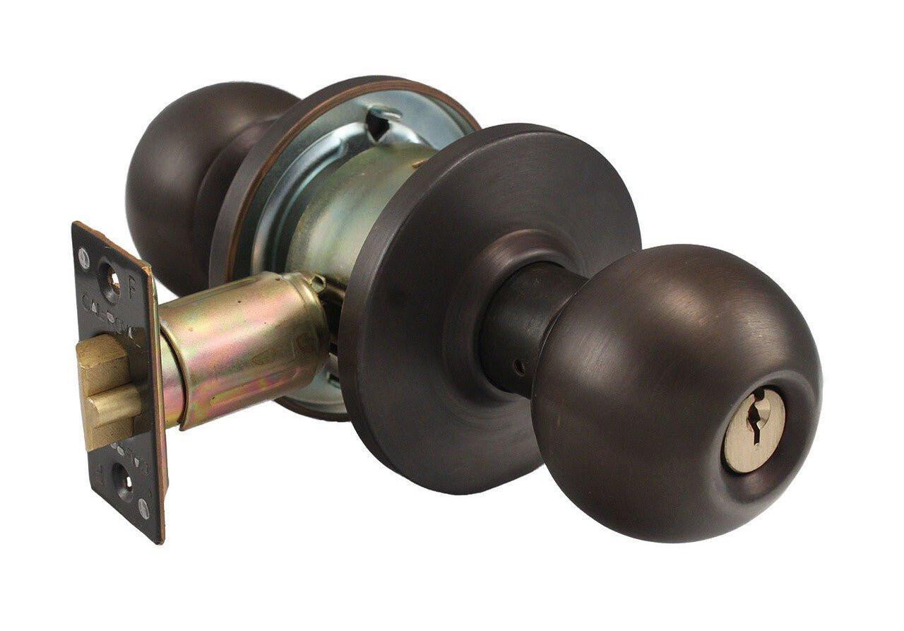 Cal-Royal BA04 Grade 2 Keyed Communicating Door Knob 2-3/4" Backset