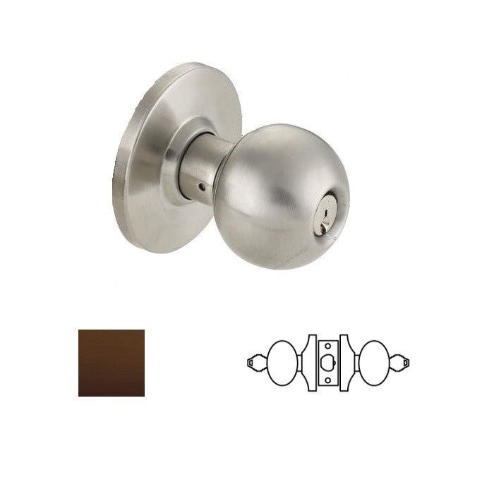 Cal-Royal BA09 Grade 2 Institution Door Knob with 2-3/4" Backset
