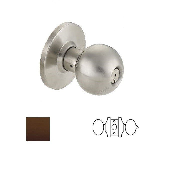 Cal-Royal BA20-2-3/8 Grade 2 Privacy Door Knob with 2-3/8" Backset