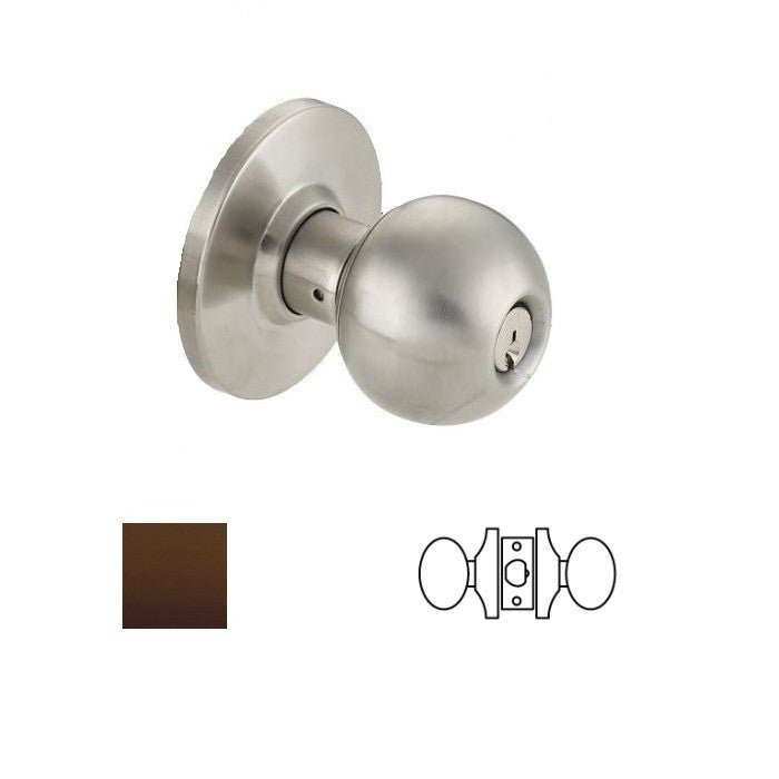 Cal-Royal BA30-10B-2-3/8 Grade 2 Passage Door Knob with 2-3/8" Backset
