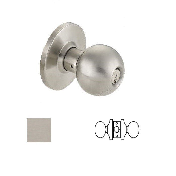 Cal-Royal BA30-10B-2-3/8 Grade 2 Passage Door Knob with 2-3/8" Backset