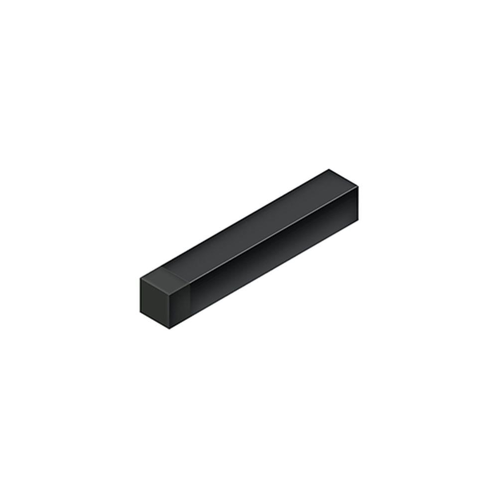 Deltana BDSS40U19 4" Modern Square Heavy Duty Door Bumper; Steel Black Finish.